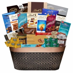 GENER Indulge In Romance: Luxury Lindt & Ghirardelli Gift Basket for A Delectable Valentine's Day Celebration Chocolate Gift