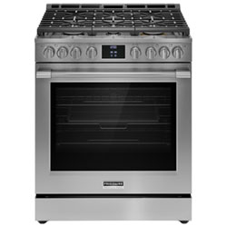 Frigidaire Pro 30" 6.0 Cu. Ft. True Convection 6-Burner Gas Air Fry Range (PCFG3080AF) - Stainless