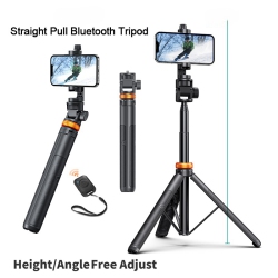 NONE 62" Phone Tripod for Iphone, Selfie Stick Tripod \w Remote & Gopro Adapter, Solidest Travel Phone Tripod Stand Fit for Iphone 14 Pro Max 13