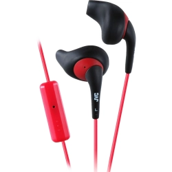 JVC AMERICA Jvc Haenr15B Gumy Sport Secure Fit Earbuds - Mic - In-Line Remote [Headphones] In Black/red