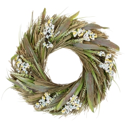 NORTHLIGHT Artificial Mixed Foliage With Berries Spring Wreath - 12