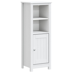 VIDAXL Bathroom Cabinet Berg 40X34X110 Cm Solid Wood Pine In White