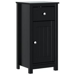 VIDAXL Bathroom Cabinet Berg 40X34X80 Cm Solid Wood Pine In Black