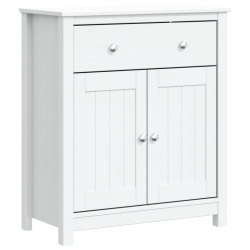 VIDAXL Bathroom Cabinet Berg 69.5X34X80 Cm Solid Wood Pine In White