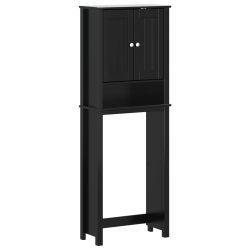 VIDAXL Over-The-Toilet Storage Berg 60X27X164.5 Cm Solid Wood In Black