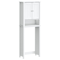 VIDAXL Over-The-Toilet Storage Berg 60X27X164.5 Cm Solid Wood In White