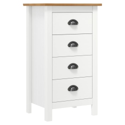 VIDAXL Sideboard Hill 46X35X80 Cm Solid Pine Wood In White