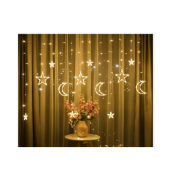 BONSAI BRIGHT Hanging Led Stars Curtain Light Warm In White