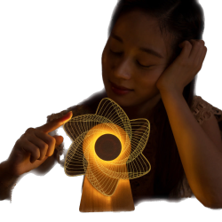 BONSAI BRIGHT Musical Windmill Rotating Led Lamp Warm Light In White