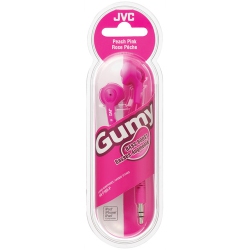 JVC AMERICA Jvc Ha-F160-P-K Gumy Earbud Headphones (Peach Pink) [Headphones]