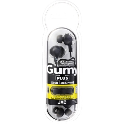 JVC AMERICA Jvc Ha-Fr6-B Gumy Plus Earbud Headphones With Microphone (Black) [Headphones]