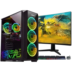 AQVIN Gaming PC Desktop \w 27" Inch Curved Monitor ~ Intel Core I7 Processor 32GB Ddr4 Ram 1Tb SSD Geforce Rtx 3060 12GB Gddr6 HDMI Windows 11 Pro ~