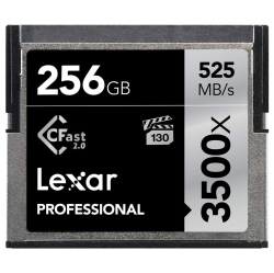 LEXAR Professional 3500X 256GB Cfast 2.0 Card, Up to 525Mb/s Read, for Cinematographer, Filmmaker, Content Creator (Lc256Crbna3500)
