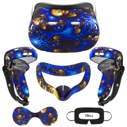 HLD Oculus Quest 2 Accessories, Accessory Set for Meta Quest 2, Include Silicone Face Cover, Controller Grip Cover, Vr Shell Cover, Lens Cover And