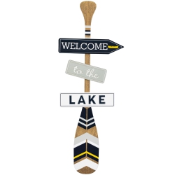 NORTHLIGHT Welcome to The Lake Paddle Wall Sign - 31.5