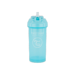 TWISTSHAKE Straw Cup 360Ml 6+M Pastel In Blue