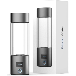 PYTHON Bionic Molecular Hydrogen Water Bottle - Portable Spe/pem Erw Hydrogen Water \w Titanium Electrodes for Antioxidant-Rich & Ros-Scavenging