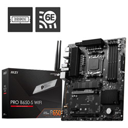 MSI PRO B650-S Wi-Fi 6E ATX AM5 DDR5 Motherboard for AMD Ryzen 9000/8000/7000 Series CPUs