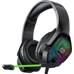 WINGOMART X3 Gaming Headset Over-ear 3.5mm LED Light Stereo Bass Game Headphones with Microphone for PC Laptop Gamer Xbox One, PS5, PS4, PC