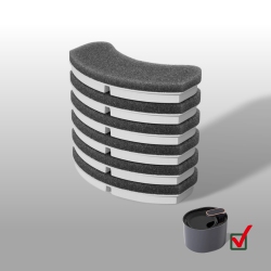 WENHOME Cat Water Fountain Filter, Arc-Shaped Sponge Activated Carbon Cat Fountain Filter Replacement Filters (6Pack）