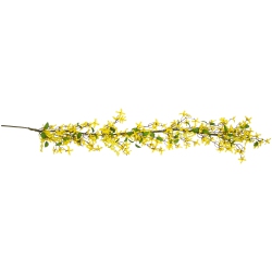 NORTHLIGHT Forsythia And Berry Floral Spring Garland - 5' - In Yellow