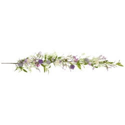 NORTHLIGHT Wildflower And Berry Spring Garland - 5' - In Purple