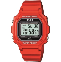 CASIO F-108Whc-4Acf Classic Stainless Steel Watch In Red