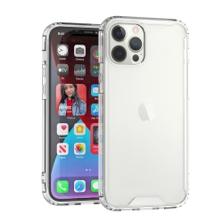 MOBILE MAGIC for Iphone 15 Pro Colored Shockproof Transparent Hard PC Tpu Hybrid Case Cover - Clear