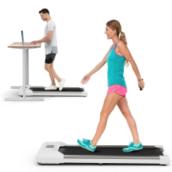 COSTWAY Superfit 0.6-3.8Mph Walking Pad Under Desk Treadmill With Remote Control And Led Display