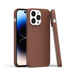 MOBILE MAGIC for Iphone 15 Pu Leather With Inner [Magnetic Circle] Colored Metal Buttons - Saddle In Brown