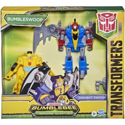 HASBRO Transformers Bumblebee Cyberverse Adventures Dino Combiners Bumbleswoop Bumblebee & Dinobot Swoop