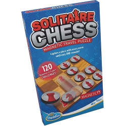 THINKFUN Solitaire Chess Magnetic Travel Puzzle 1+ Players, Ages 8+