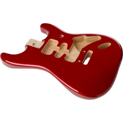 FENDER Deluxe Series Stratocaster Hsh Alder Body - 2-Point Bridge Mount Candy Apple In Red
