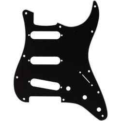 FENDER 11-Hole Stratocaster H/s/s Pickguard - 3-Ply In Black