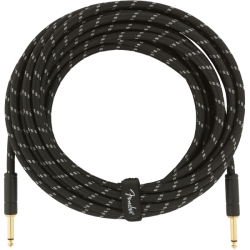 FENDER Deluxe Series Instrument Cable - Straight / Straight 25' Tweed In Black