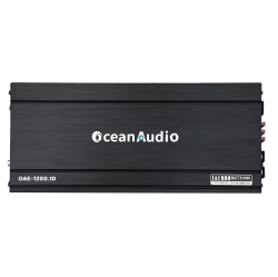 OCEANAUDIO Oae-1200.1D Monoblock Class D Amplifier With Remote Subwoofer Level Control, 2400W