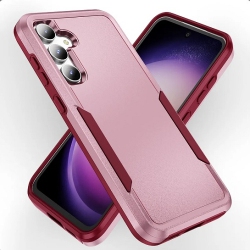 ICM Topsave Matt Polish PC+Tpu 2 In 1 Slim Lightweight Shockproof, Rugged, Protective Armor Case for Samsung Galaxy S24(6.2") In Pink