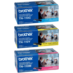 BROTHER 365 Days Warranty / Tn-110C, Tn-110Y, Tn-110M / Tn110C, Tn110Y, Tn110M. Original Toner Cartridge. Color Set (Cy, Yl, Mg) By Azx-Deals Canada