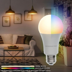 MONSTER A19 Bulb - RGB & Warm In White