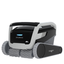 DOLPHIN Explorer E70 Robotic Pool Vacuum Cleaner \w Wi-Fi Control — Included Universal Caddy for No-Hassle Storage — Ideal for All Pool Types Up