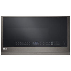 Open Box - LG Over-The-Range Microwave 2.1 Cu. Ft. - PrintProof Black Stainless Steel - Perfect Condition