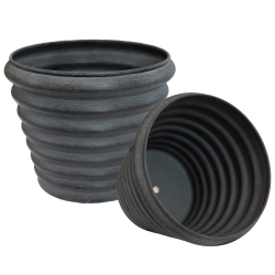 SUNNYDAZE DECOR Sunnydaze Molly Metal Planter - 12.5 In - Matte - Set Of 2 In Gray