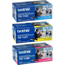 BROTHER 365 Days Warranty / Tn-115C, Tn-115Y, Tn-115M / Tn115C, Tn115Y, Tn115M. Original Toner Cartridge. Color Set (Cy, Yl, Mg) By Azx-Deals Canada