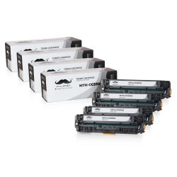 MOUSTACHE Remanufactured HP 304A Cc530A Toner Cartridge - ® - 4/pack In Black