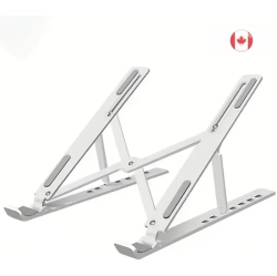 KEEGUARD Laptop Stand for Desk - Adjustable, Portable Holder With Ventilated Cooling - Macbook, Lenovo, Dell, HP - In White