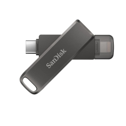 SANDISK Refurbished (Good) Ixpand® 64GB Lightning USB-C Flash Drive Luxe for Ios - In Black