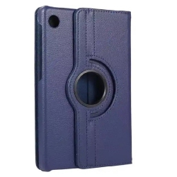 CC Topsave 360 Rotating Pu Leather Stand Tablet Case for Samsung Tab A9 8.7" Sm-X110/x115 In Navy Blue