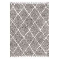 JONATHAN Y Gabrielle Mercer Shag Plush Tassel Moroccan Geometric Trellis Area Rug