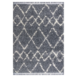 JONATHAN Y Mercer Shag Plush Tassel Moroccan Tribal Geometric Trellis Area Rug