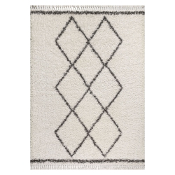JONATHAN Y Beautiful Mercer Shag Plush Tassel Moroccan Tribal Geometric Trellis Area Rug